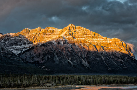 First light, fall morning in the Canadian Rockies by Daniel Benn