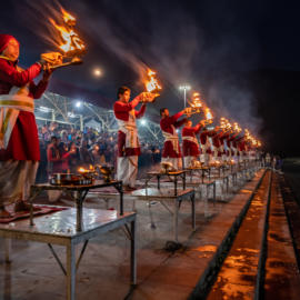 Ganga Aarti Lighting Ceremony Rishikesh