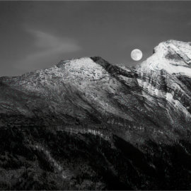 Moonrise Over Rockies