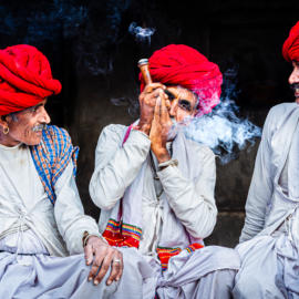 Guy P Larin Sharing a Chillum Ranakpur Rajasthan